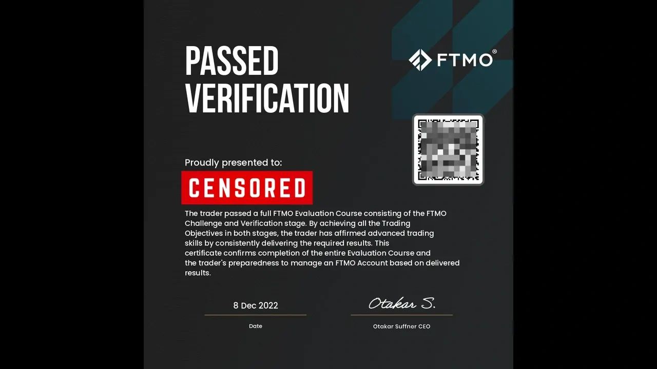 Ftmo Passed Verification Ftmo Passed Verification